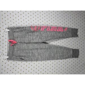 Victorias Secret PINK Neon Embroidered Logo Tapered Joggers Sweatpants Medium